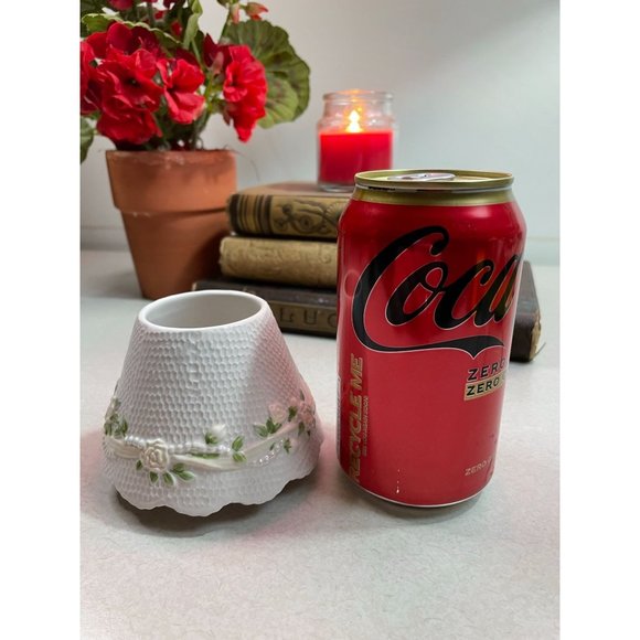 Yankee Candle Small Candle Shade White Lace Roses Pearls Wedding - Picture 7 of 8